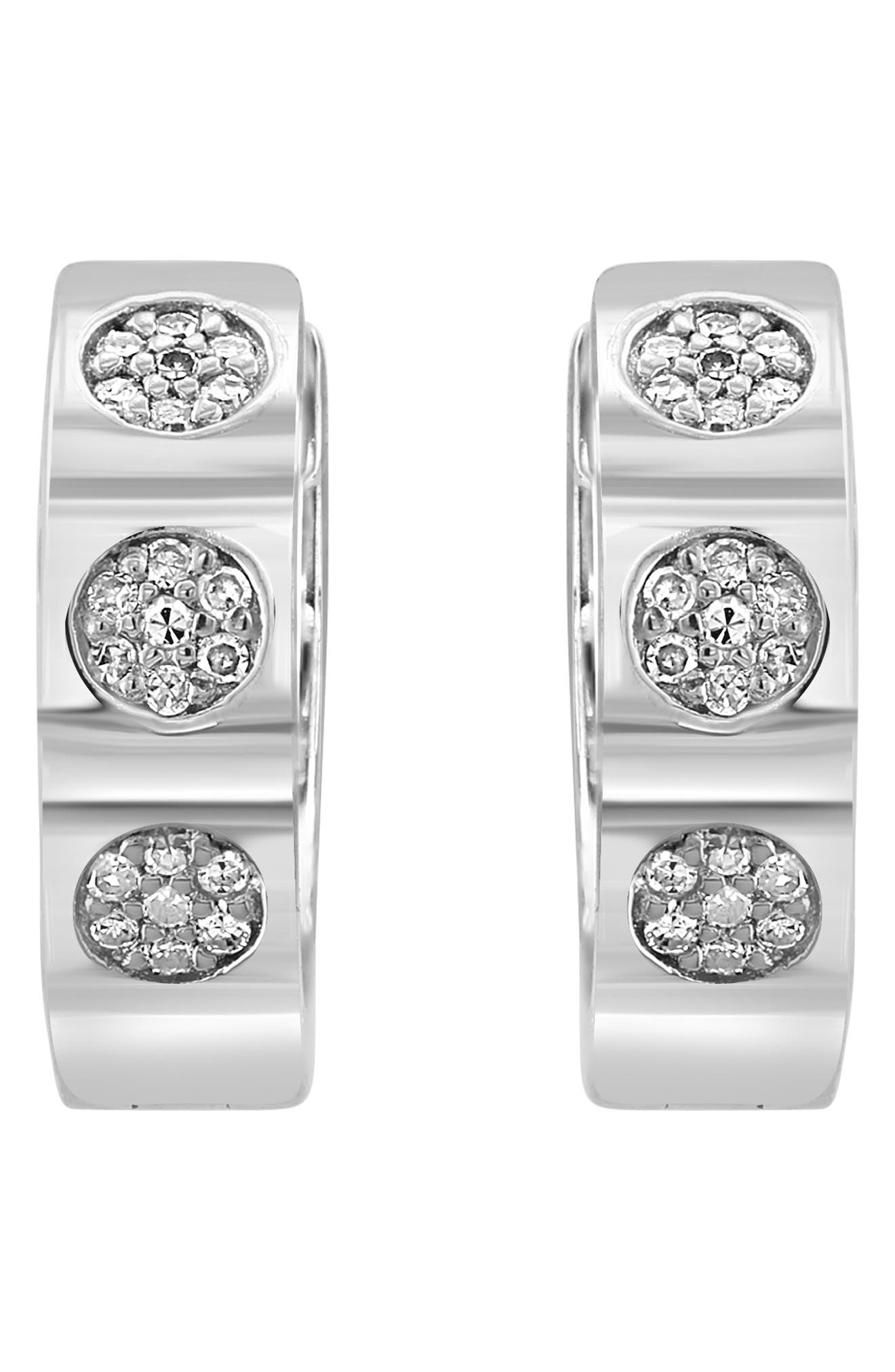 EFFY Sterling Silver Diamond Hoop Earrings - 0.12ct.