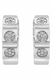 EFFY Sterling Silver Diamond Hoop Earrings - 0.12ct.