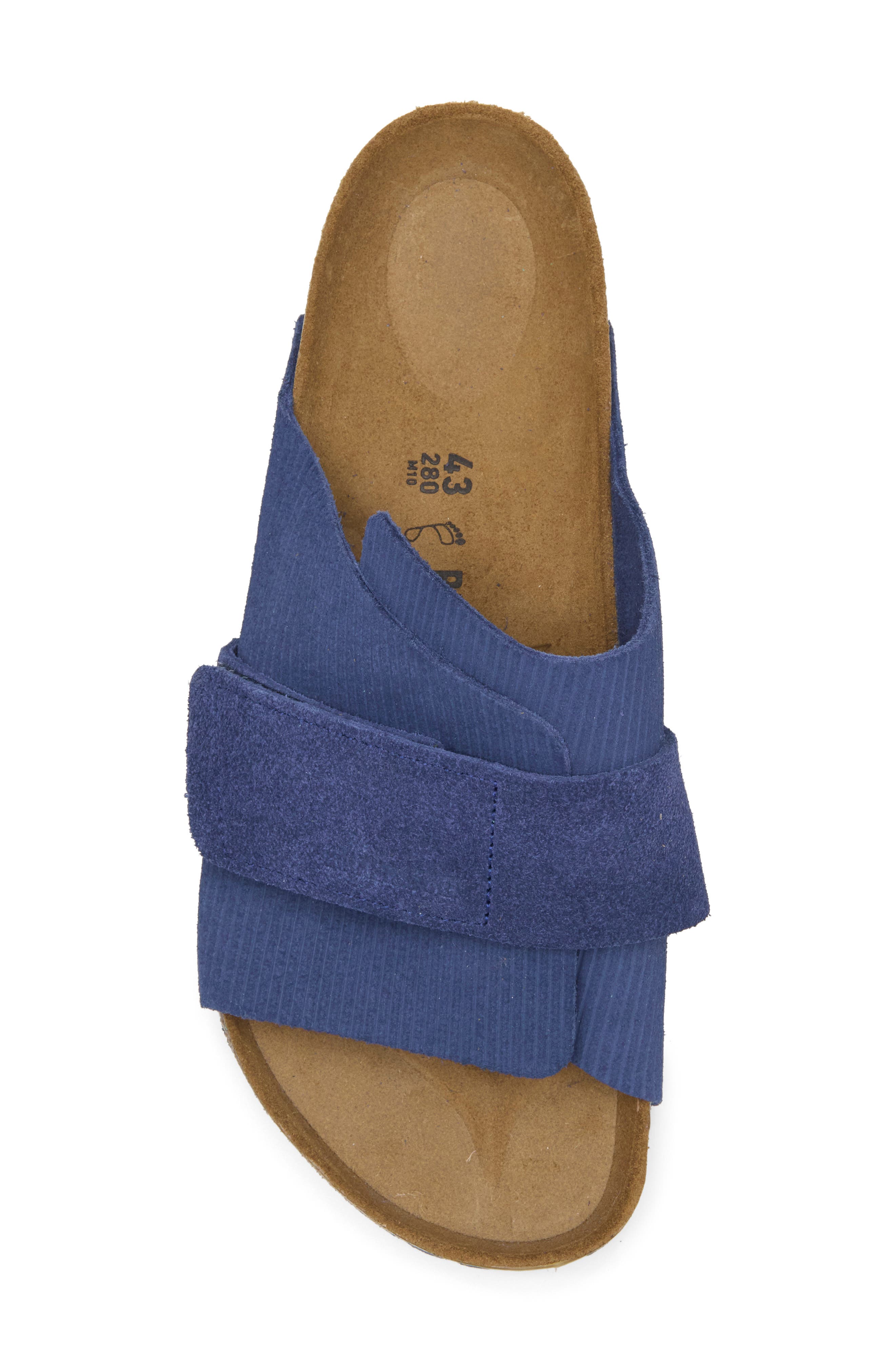 Kyoto Corduroy Suede Slide Sandal, Alternate, color, INDIGO