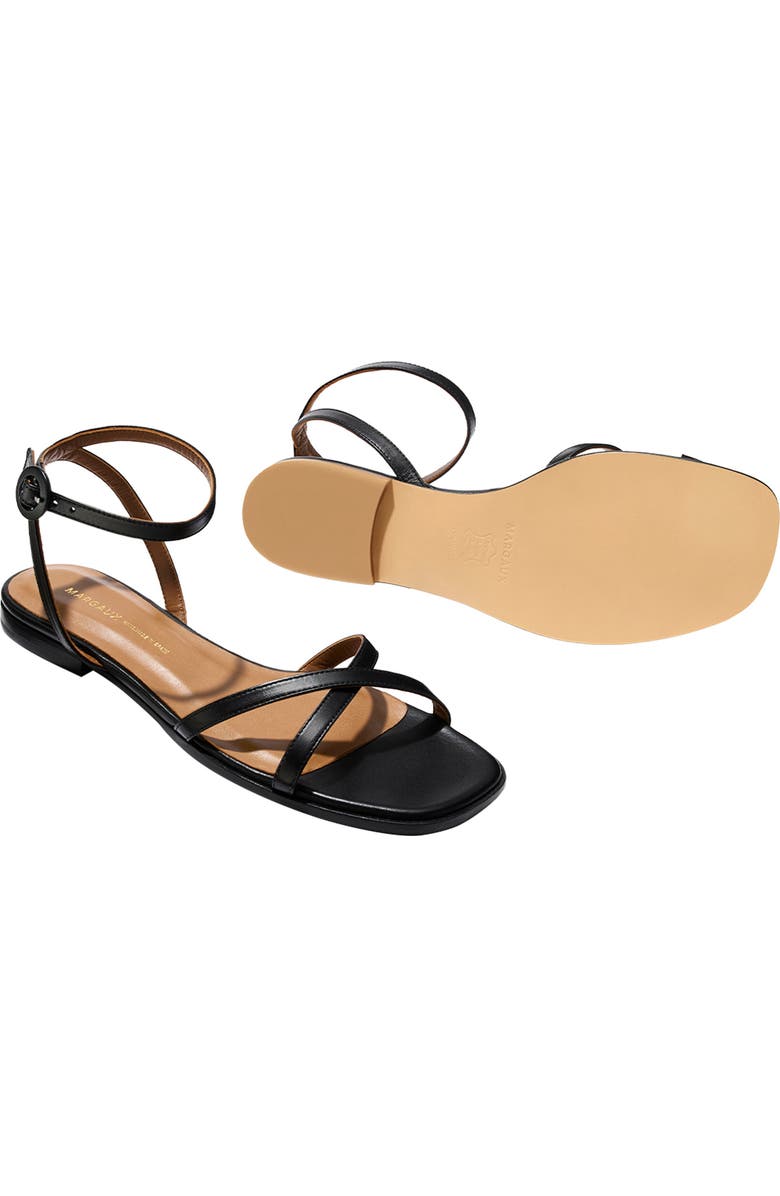 MARGAUX The Flat Sandal, Alternate, color, Black Nappa