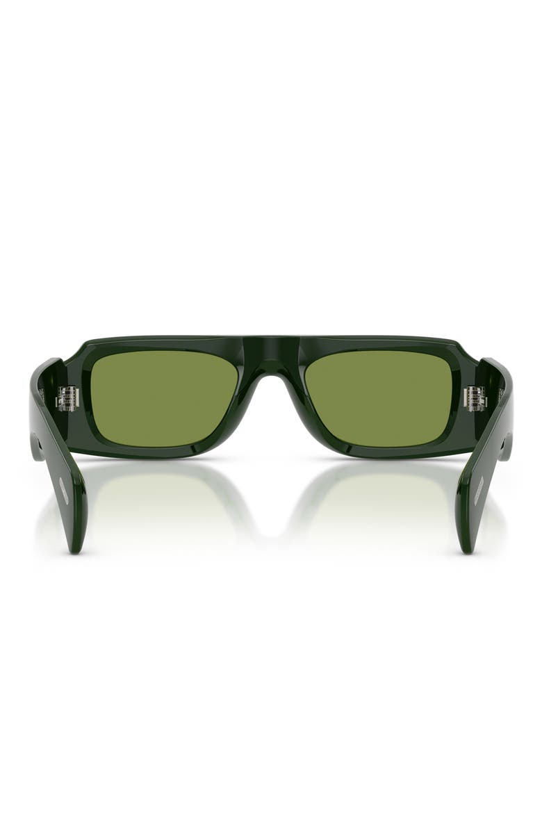 52mm Jil Sander Edition 4 Irregular Sunglasses, Alternate, color, DARK GREEN / GREEN C