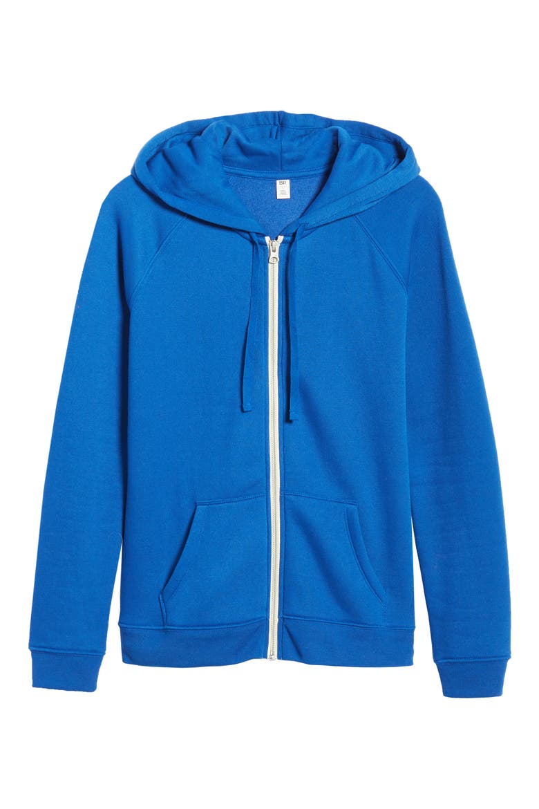 Zip Hoodie, Alternate, color, BLUE SURF