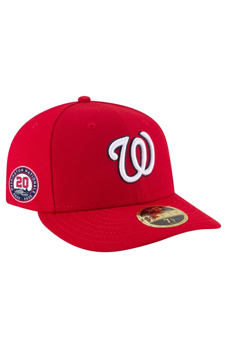 New Era Men's New Era Red Washington Nationals 20th Anniversary Low Profile 59FIFTY Fitted Hat, Main, color, Red