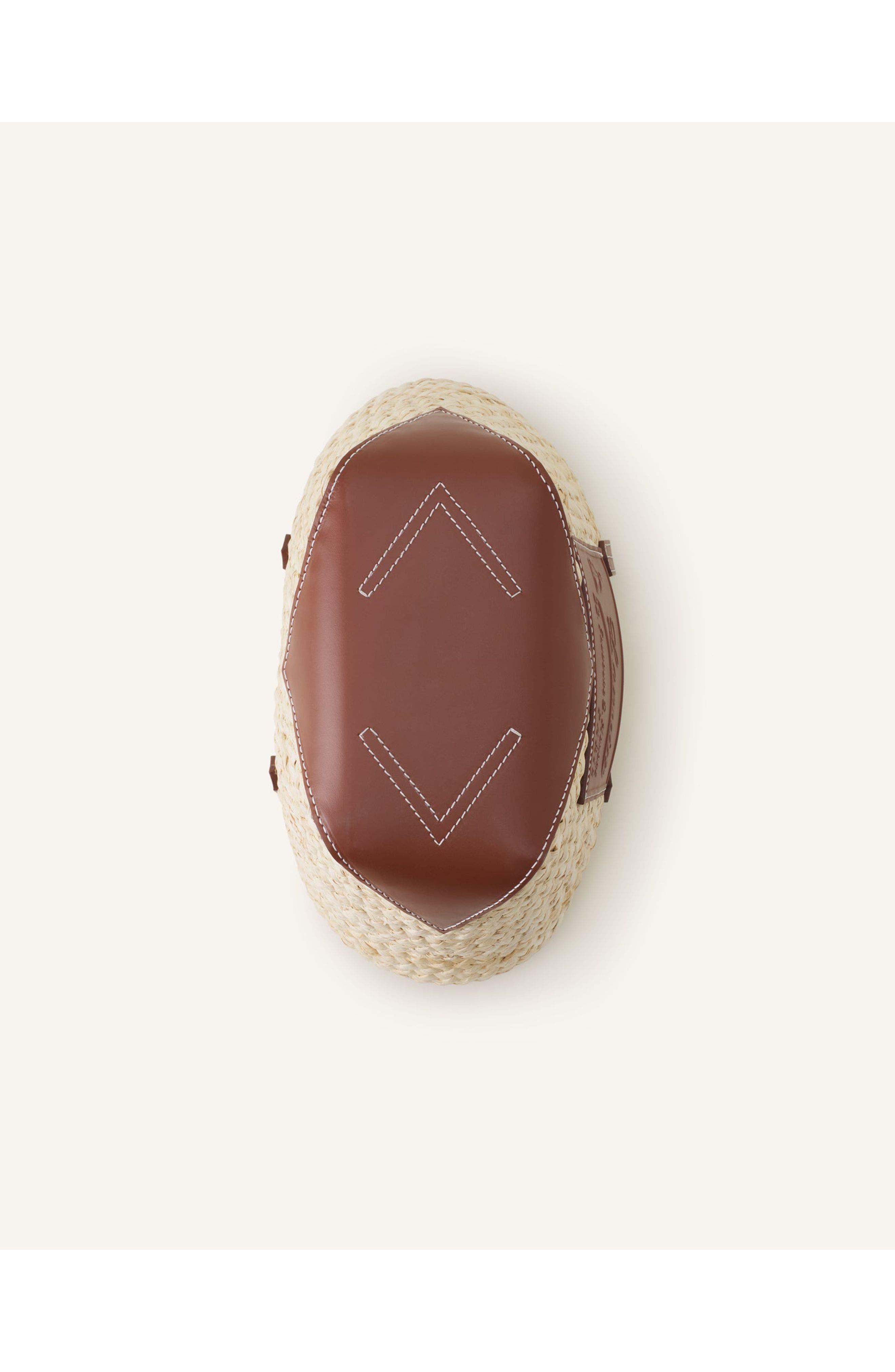 Lanvin Catch By Lanvin Small Basket Bag, Alternate, color, Ecru/Cognac