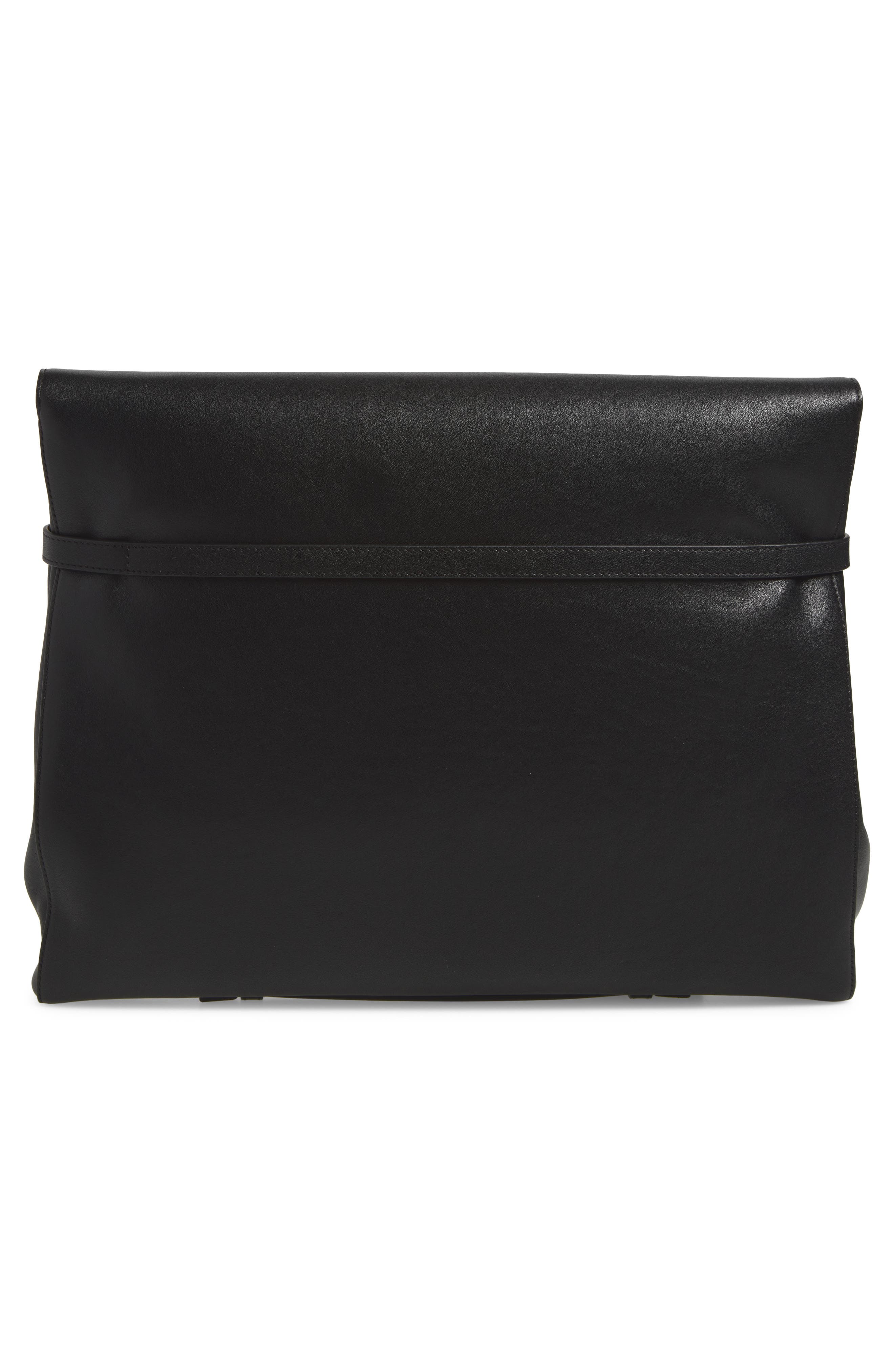 Leather Crossbody Bag, Alternate, color, BLACK