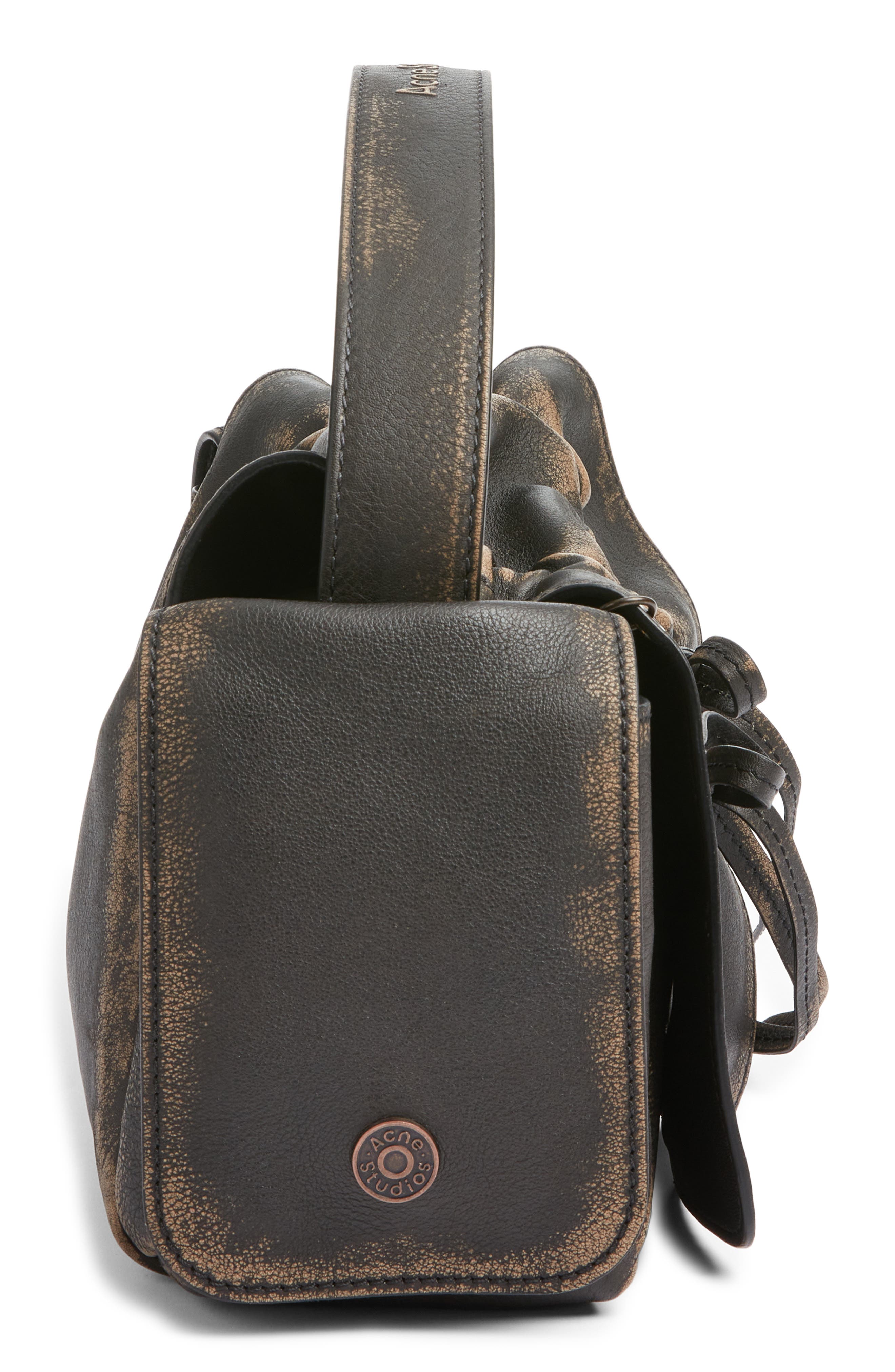 Acne Studios Multipocket Washed Leather Bag, Alternate, color, Dark Brown/ Beige