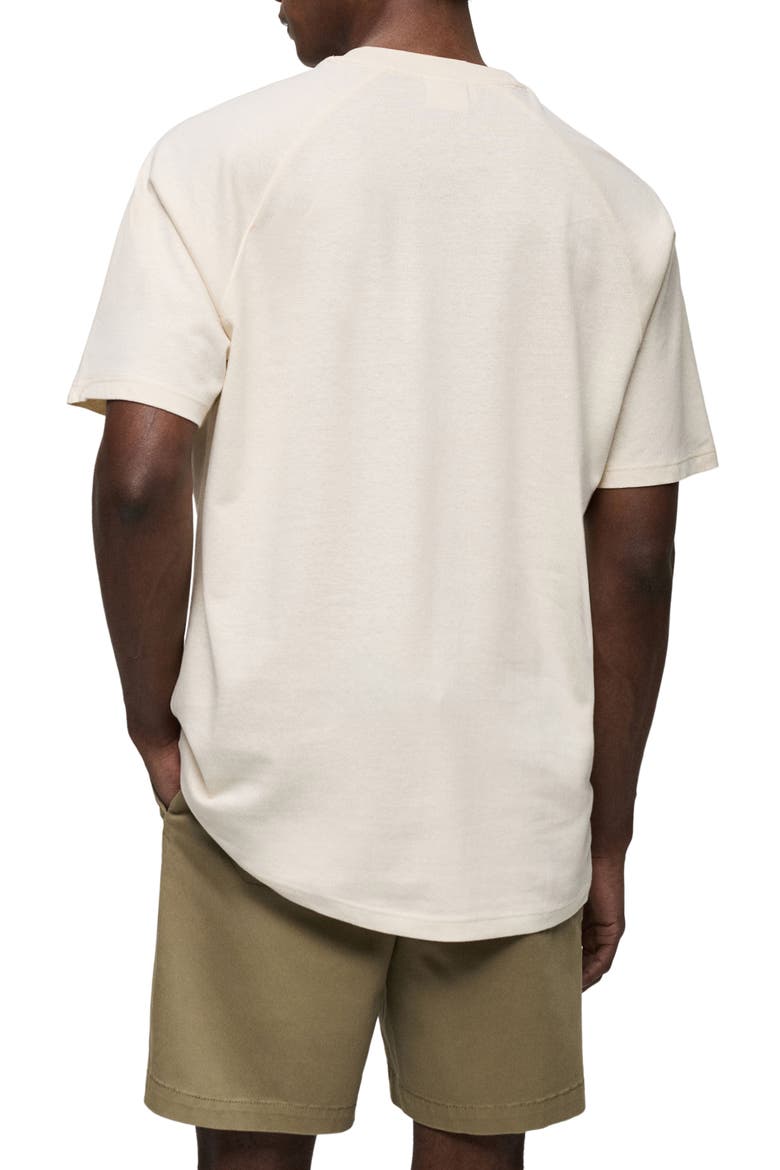 Relaxed Fit Cotton & Linen T-Shirt, Alternate, color, ECRU