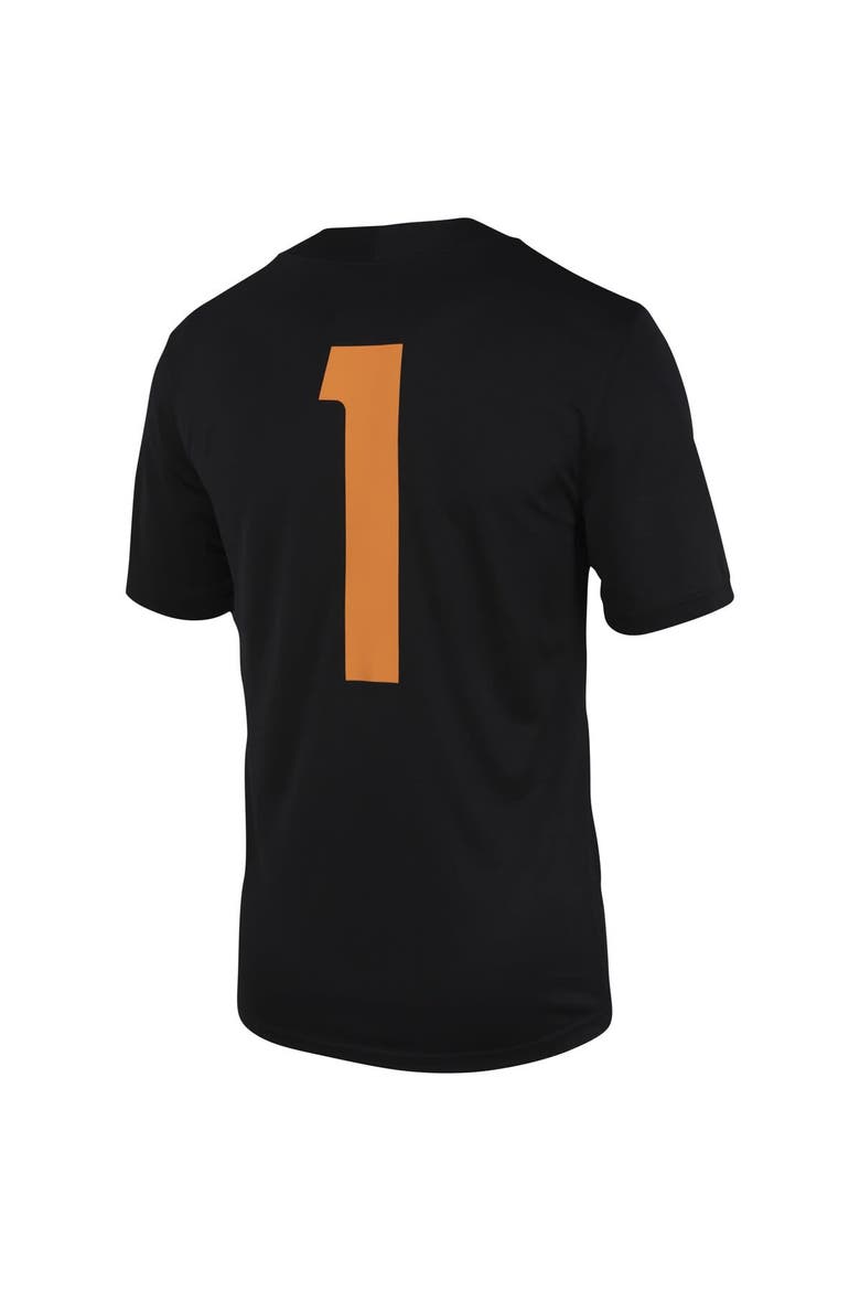 Men's Nike #1 Black Tennessee Volunteers Dark Mode Game Jersey, Alternate, color, Black