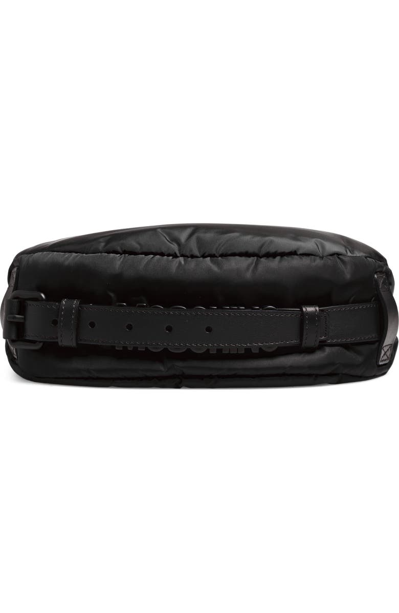 Moschino Handle Me Nylon Top Handle Bag, Alternate, color, Black 00B On2