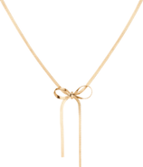 Aurate New York Herringbone Bow Choker Necklace