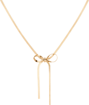 Aurate New York Herringbone Bow Choker Necklace