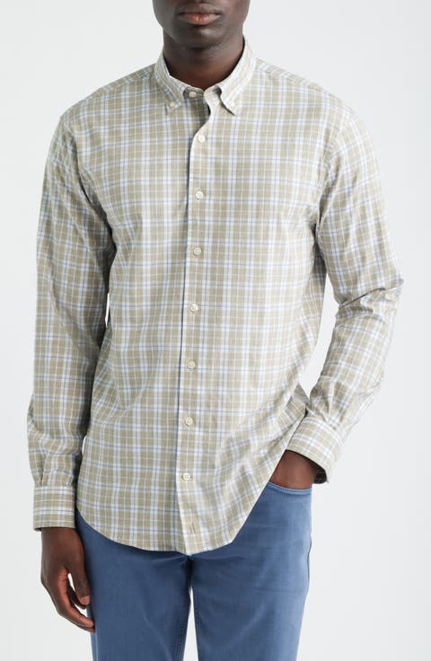 Fullington Plaid Performance Twill Button-Down Shirt