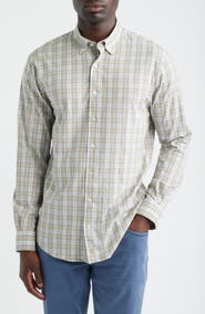 johnnie-O Fullington Plaid Performance Twill Button-Down Shirt