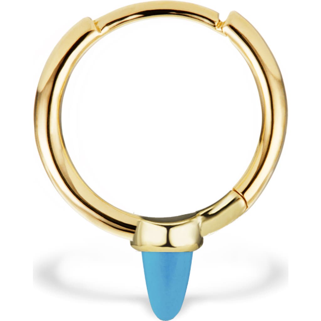 Shop Maria Tash Turquoise Single Spike Hoop Earring