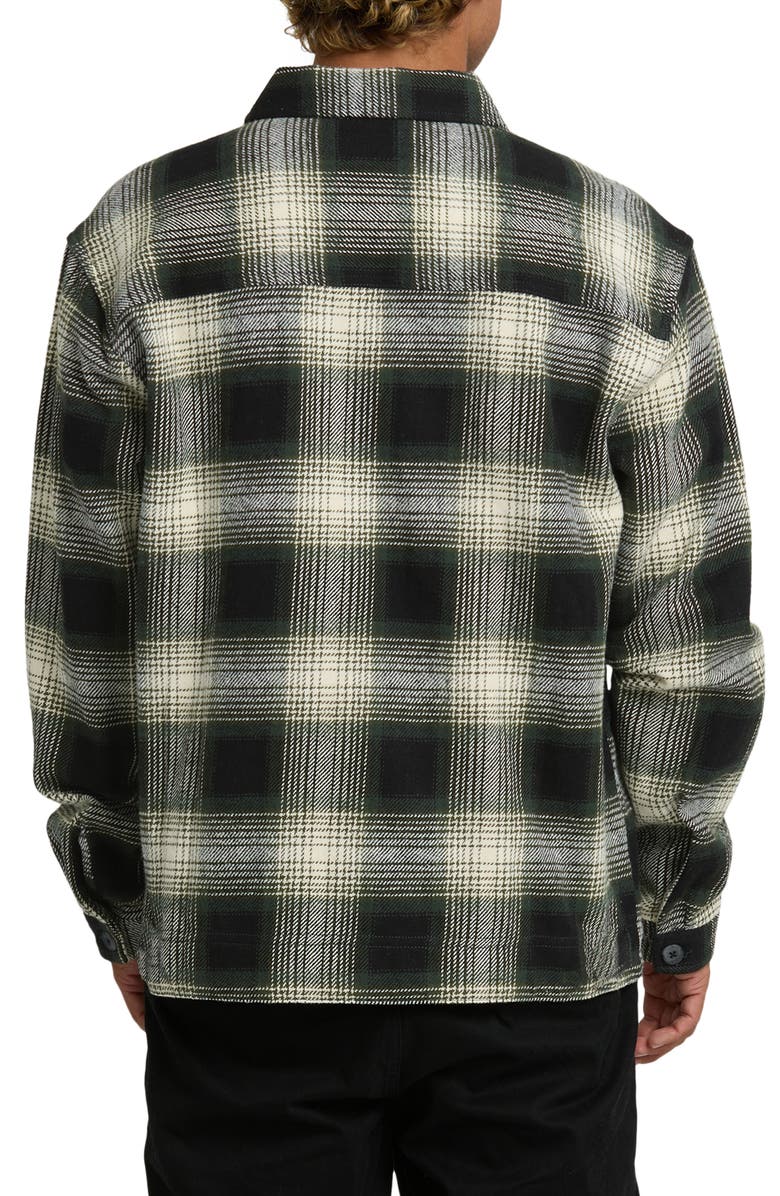 Billabong Bad Dog Boxy Fit Gradient Check Zip-Up Shacket, Alternate, color, 