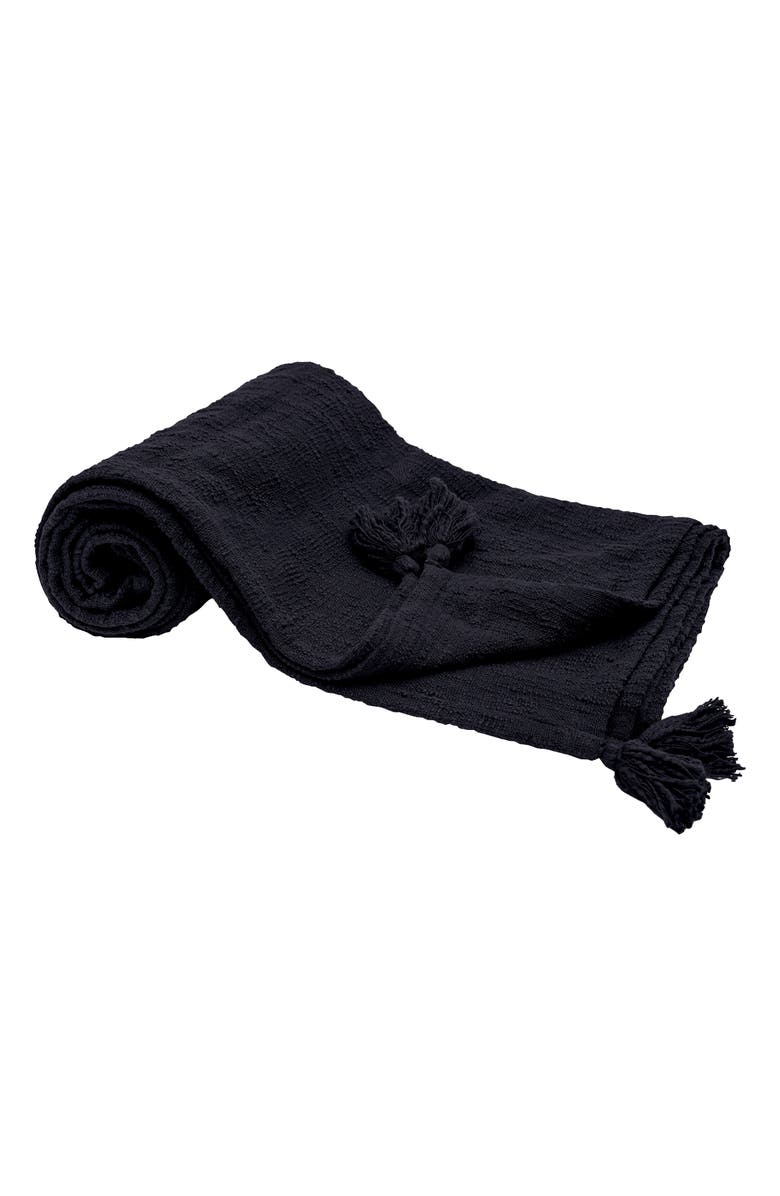 carol & frank 50" x 60" Devin Woven Tassled Throw, Main, color, Grey