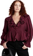 ELOQUII Romantic Ruffle Blouse