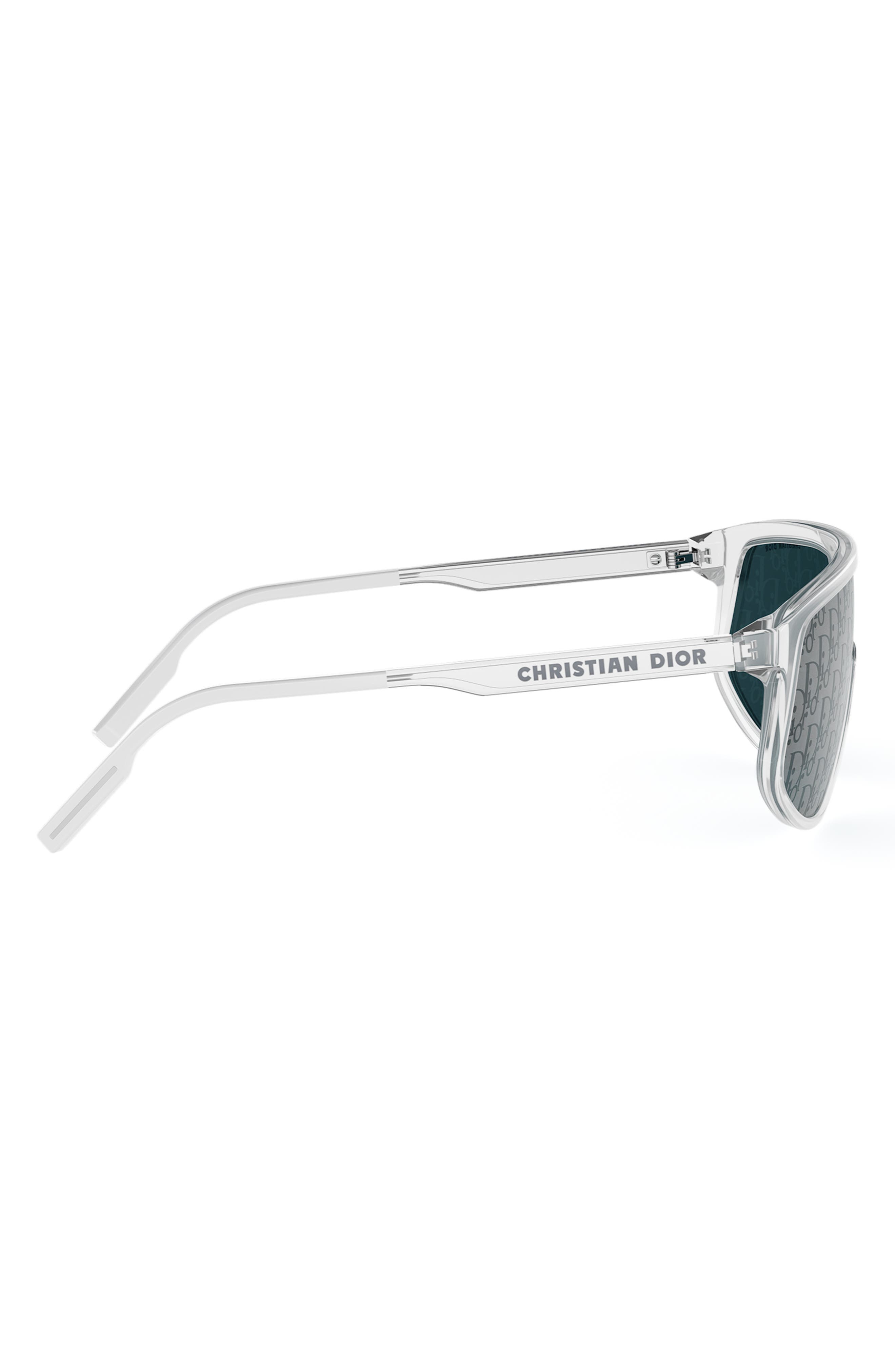 Christian Dior Onde 2 Sunglasses Matte White Tortoise Silver Mirror Lenses Italy DIOR Diortag R1I XXS (49 - 20) with Silver lenses and Grey  main image 3