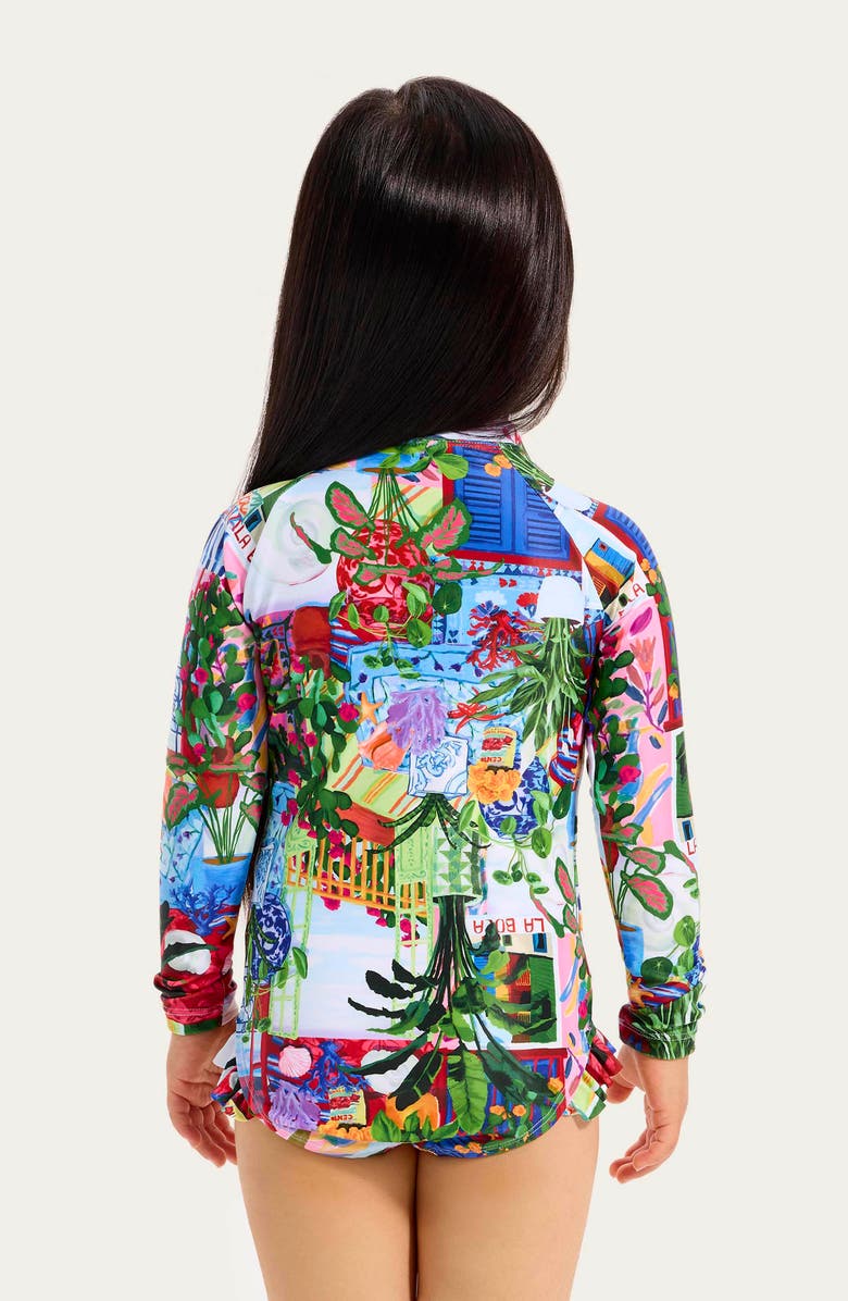 Seafolly Kids' La Boca Long Sleeve One-Piece Swimsuit, Alternate, color, 