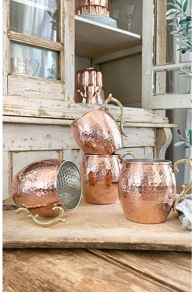 CMK Vintage Inspired Moscow Mule Mugs, Alternate, color, Copper