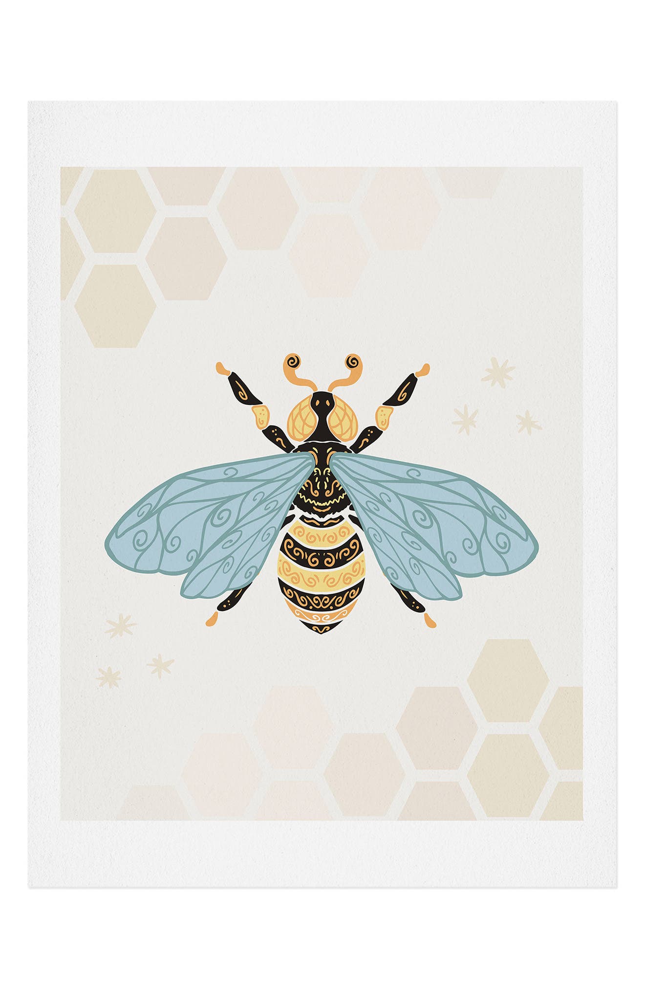 Deny Designs Avenie Bee and Honey Comb Art Poster