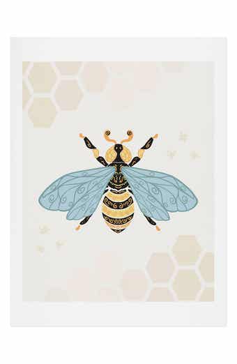 Deny Designs Avenie Bee and Honey Comb Art Poster