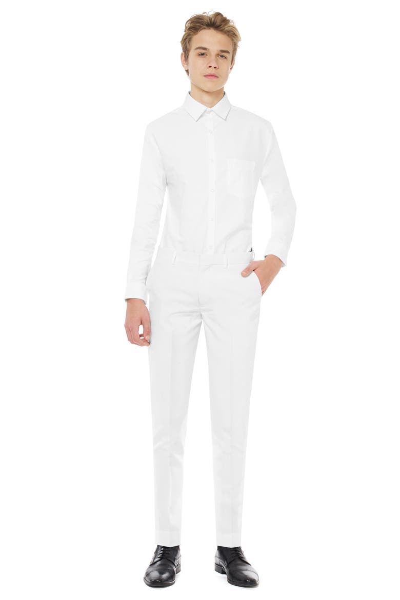 White Knight Two-Piece Suit with Tie, Alternate, color, WHITE
