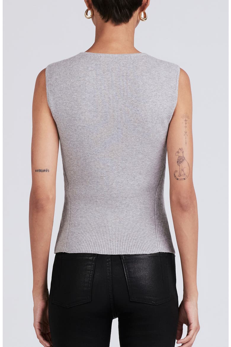 Ariana Rib Knit Muscle Tank Sweater, Alternate, color, MARL GREY