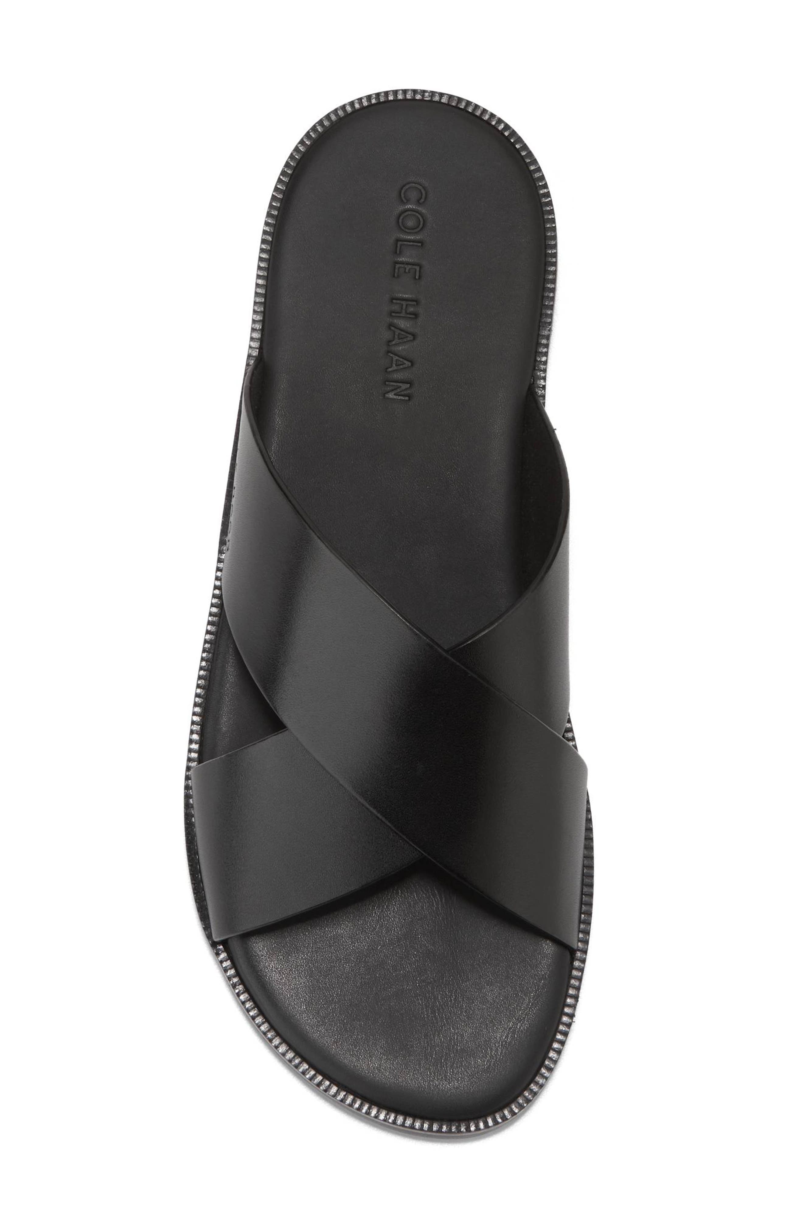 Cole Haan Nantucket Cross Strap Sandal, Alternate, color, Black/ Black