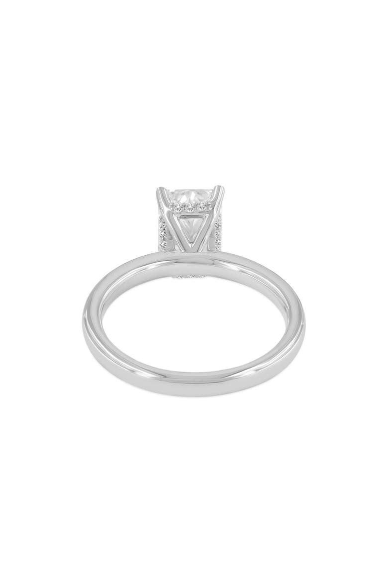 Eman 14K White Gold Radiant Cut Lab Grown Diamond Hidden Halo Engagement Ring - 2.05 Ct, Alternate, color, 14K White Gold