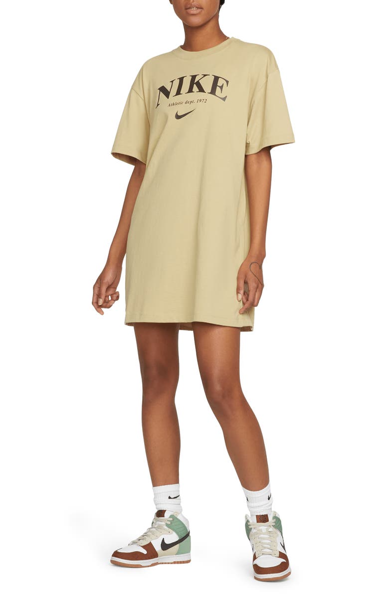 Nike Sportswear Cotton Graphic T-Shirt Dress, Main, color, 