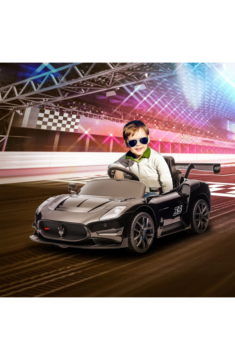 Qaba Maserati GT2 12V Kids Ride On Car with Remote, Shock-Absorbers, Alternate, color, Black