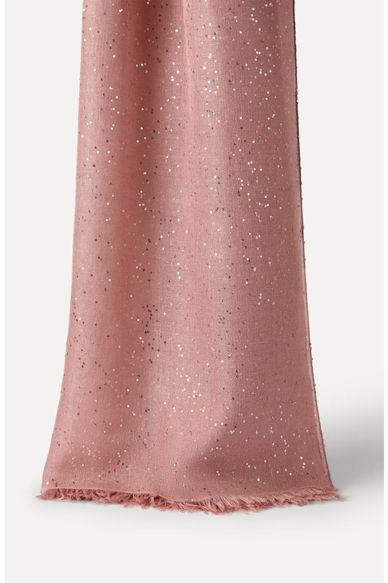 Cashmere and silk Diamond yarn scarf, Alternate, color, Pink