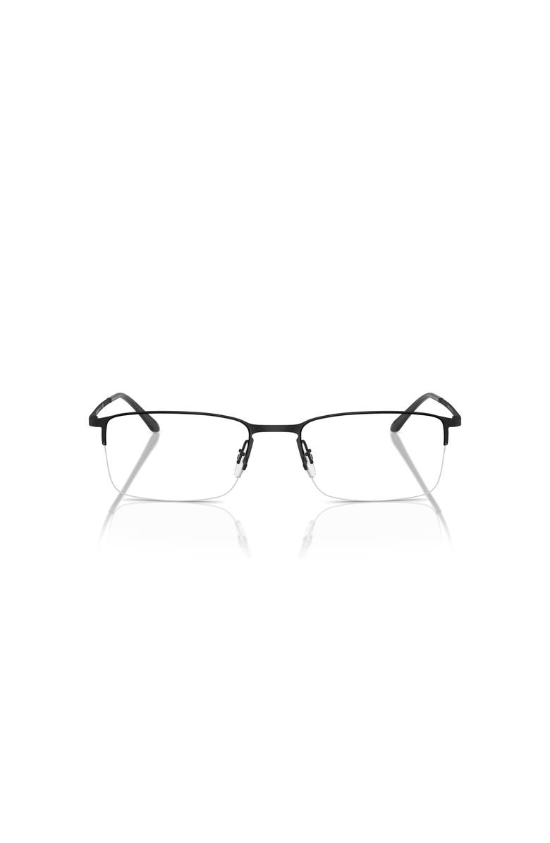 Giorgio Armani 54mm Rectangle optical glasses, Alternate, color, Black
