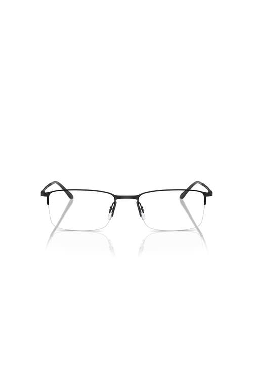 Giorgio Armani 54mm Rectangle Optical Glasses In Black