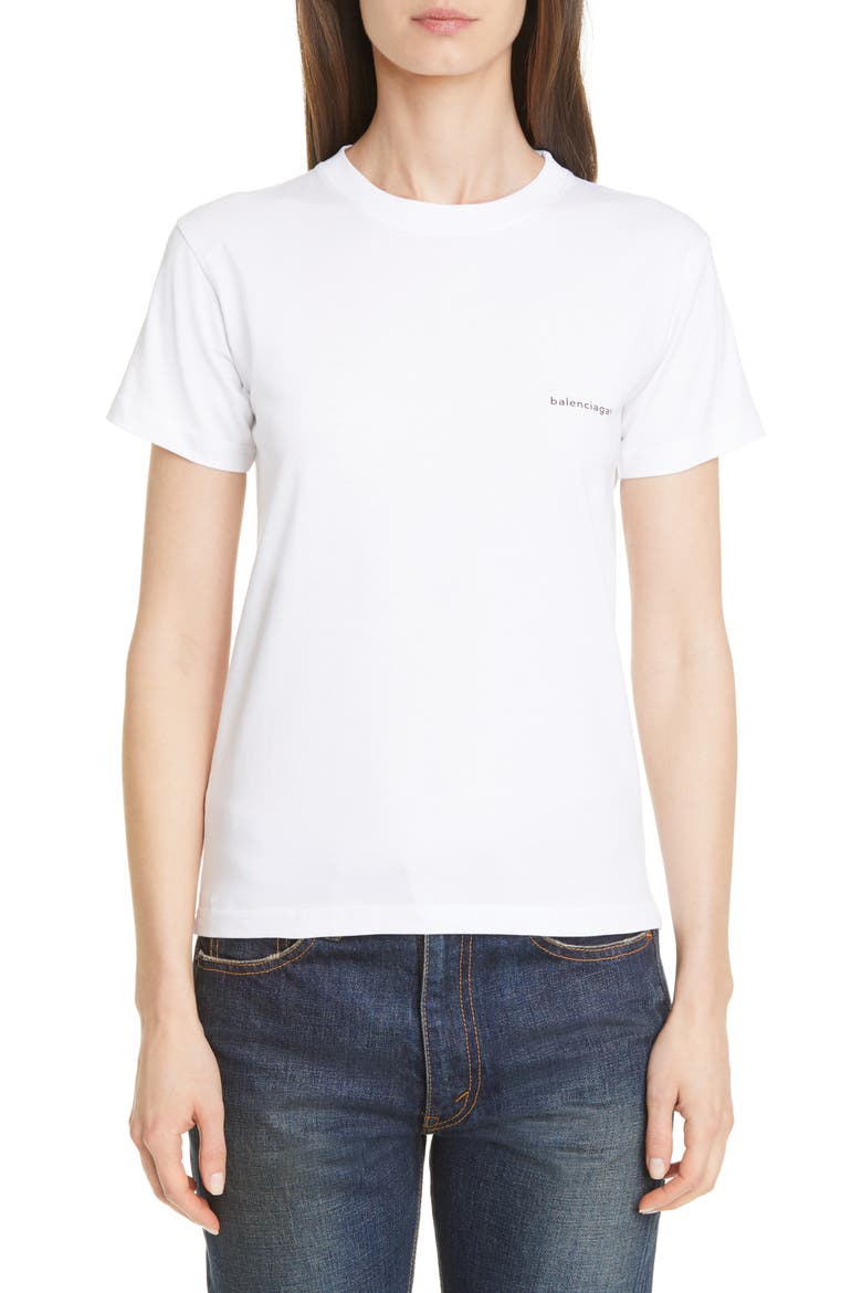 Small Logo Tee, Main, color, WHITE
