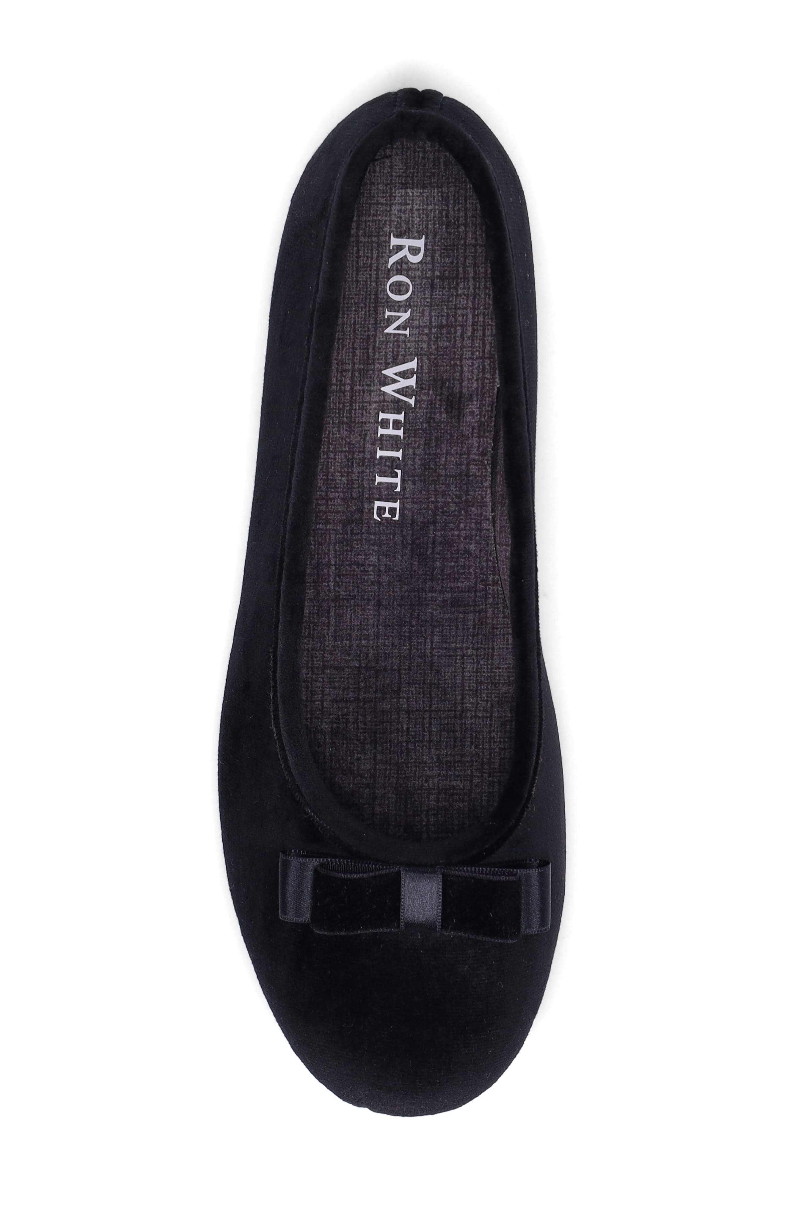 Ron White Tulip Ballet Flat, Alternate, color, Onyx