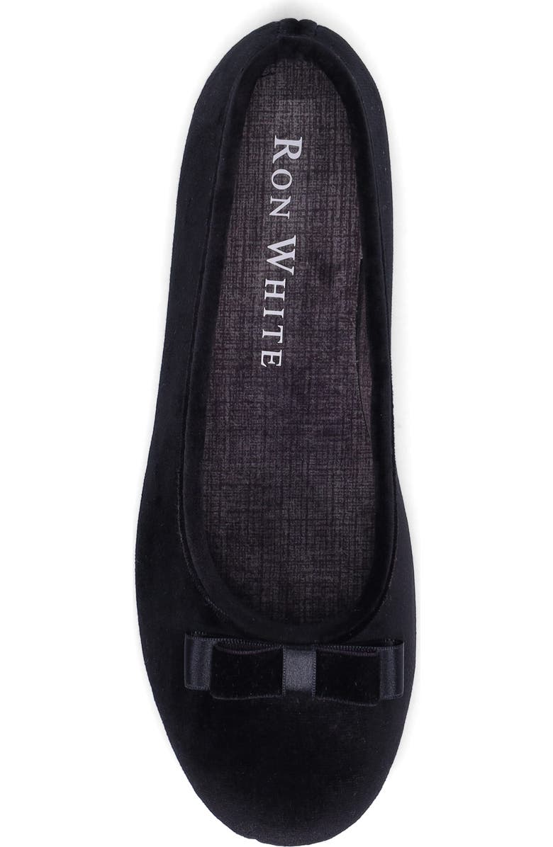Ron White Tulip Ballet Flat, Alternate, color, Onyx