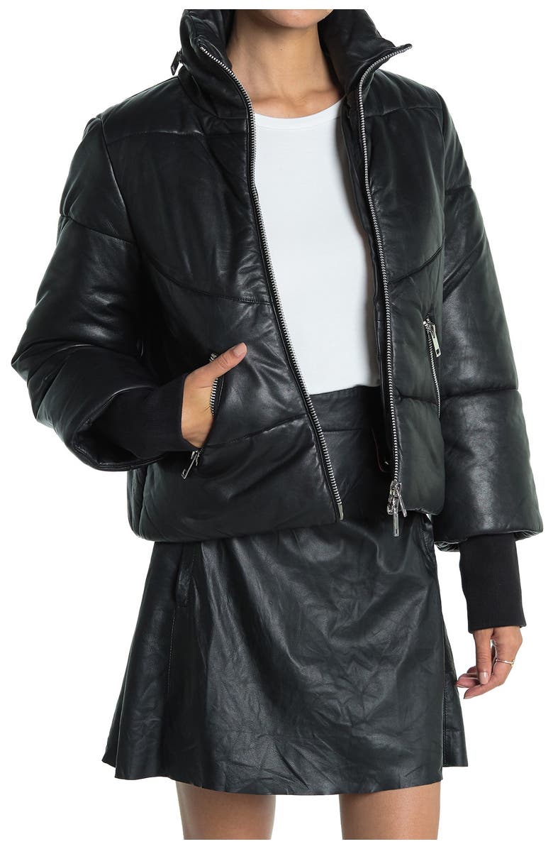 Walter Baker Edwina Leather Puffer Jacket, Main, color,