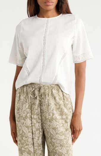 Lace Detail Short Sleeve Top