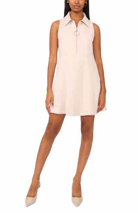 Halogen® Sleeveless Half Zip Utility Dress