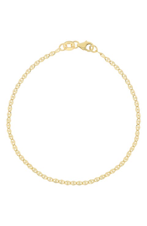 14K Gold Mariner Chain Bracelet