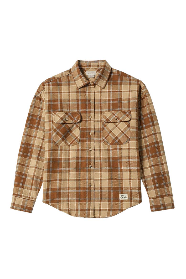 Bowery Plaid Cotton Twill Overshirt, Alternate, color, WASHED COPPER