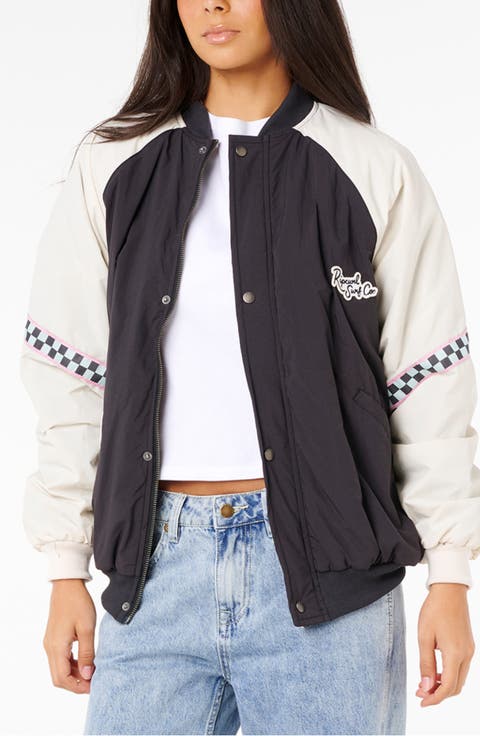 Sunset Luau Nylon Bomber Jacket