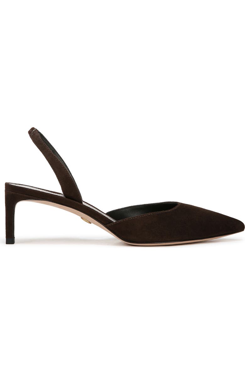 Veronica Beard Caroline Slingback Pointed Toe Kitten Heel Pump, Alternate, color, Espresso