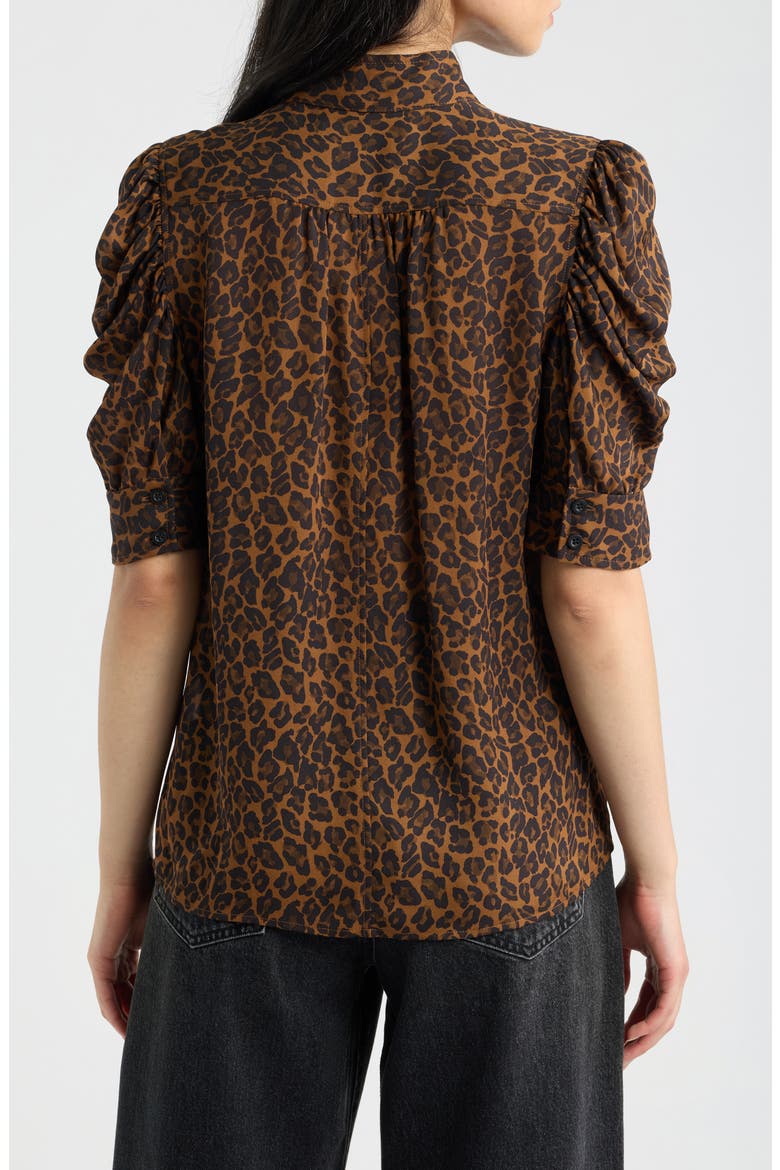 The Gillian Silk Top, Alternate, color, LIGHT LEOPARD MULTI