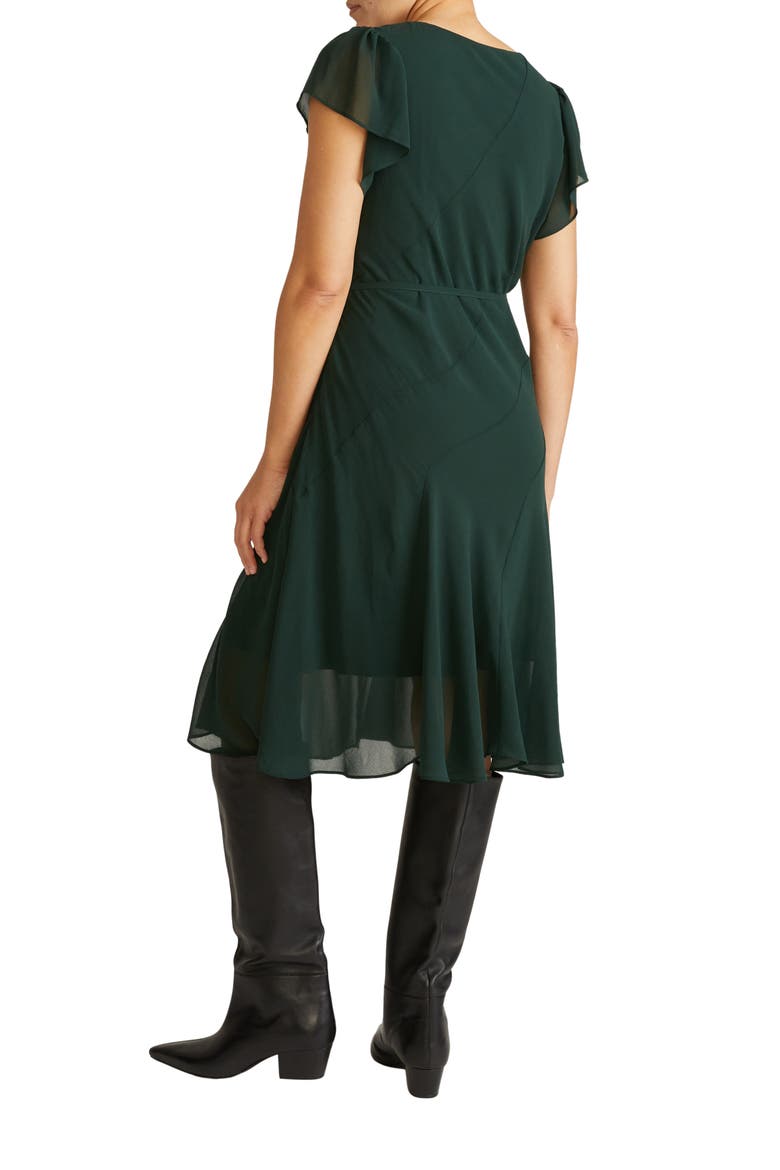 Sevilla Chiffon Dress, Alternate, color, SCARAB