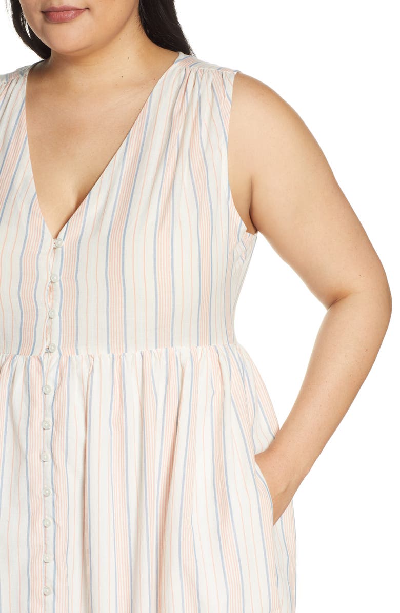 Lucky Brand Luna Button Midi Dress, Alternate, color, 