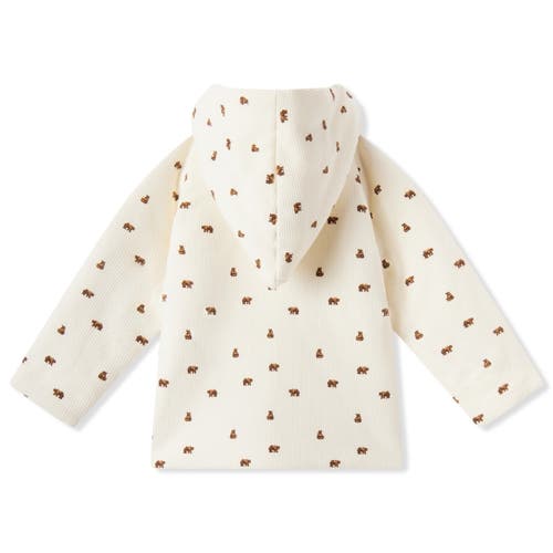 Milkbarn Reversible Waffle Knit Hooded Jacket