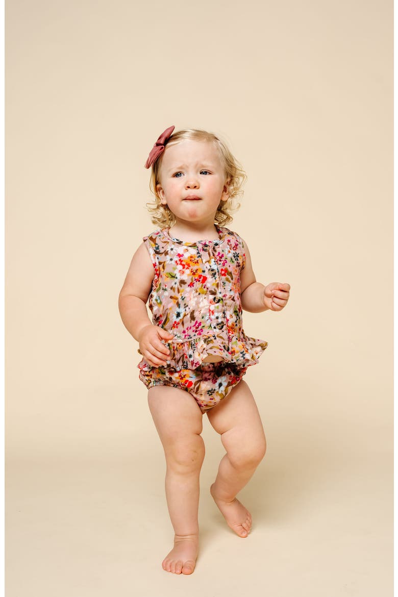 Cotton Muslin Ruffle Tank & Bloomers Set, Alternate, color, PENELOPE